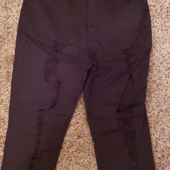 Fashion Nova Distressed Black Jeans - Picture 2 of 4